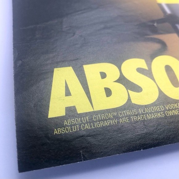 🔵[Absolut Vodka] ABSOLUT CITRON Original 1996 Vintage Magazine Advertisement - Picture 4 of 13